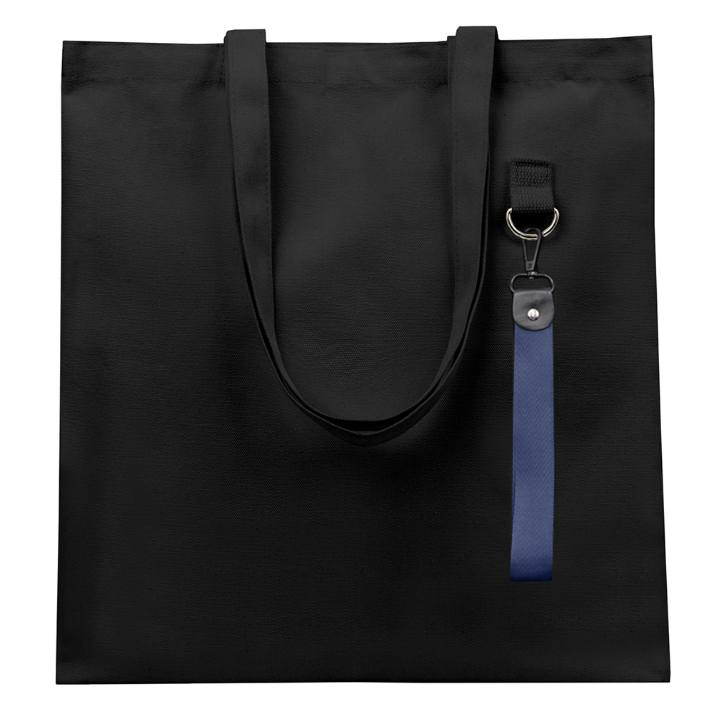Сумка для покупок LUMISSA 325 г/м² с ремувкой, чёрный/тёмно-синий