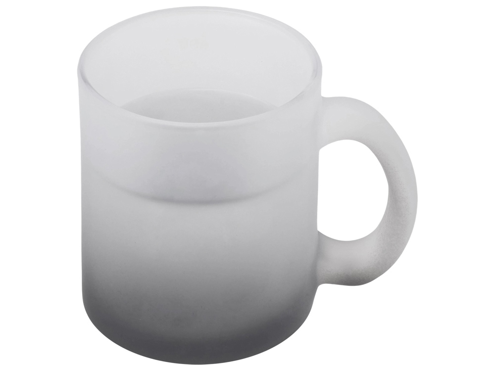 Стеклянная матовая кружка с градиентом для сублимации, черный Ombre Sub