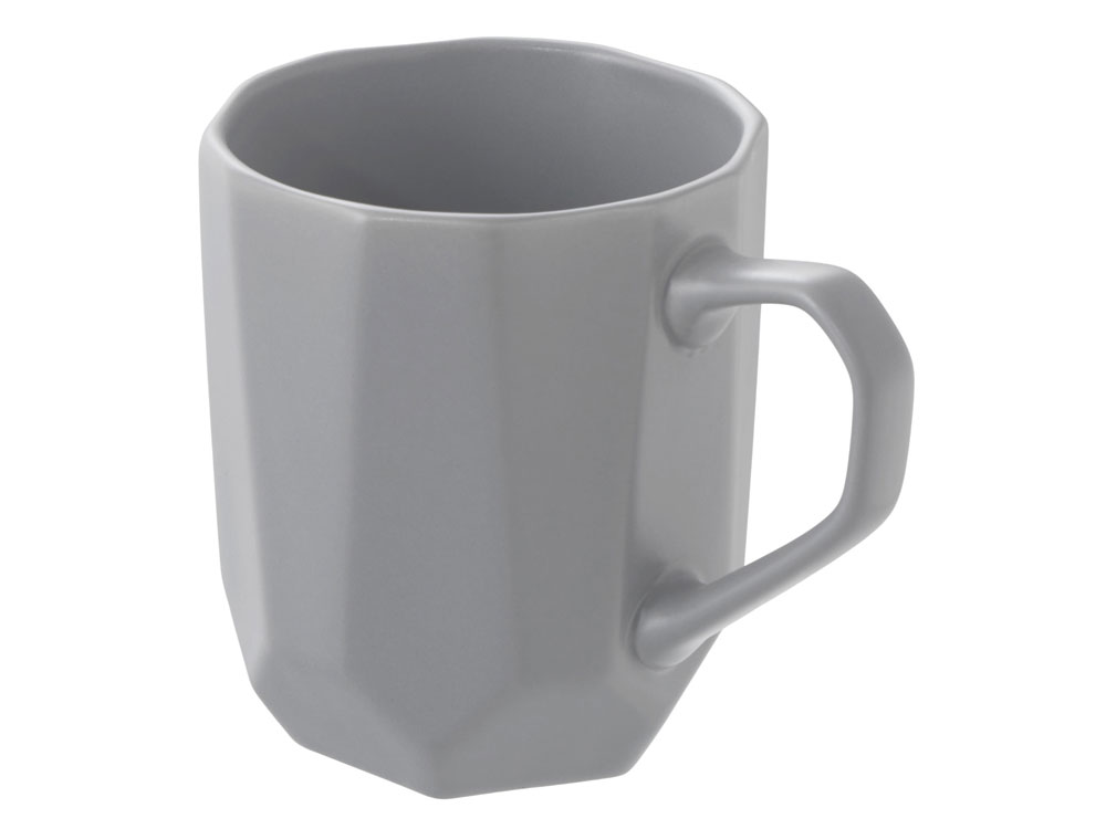 Кружка с гранями Amery, 310мл, серый матовый