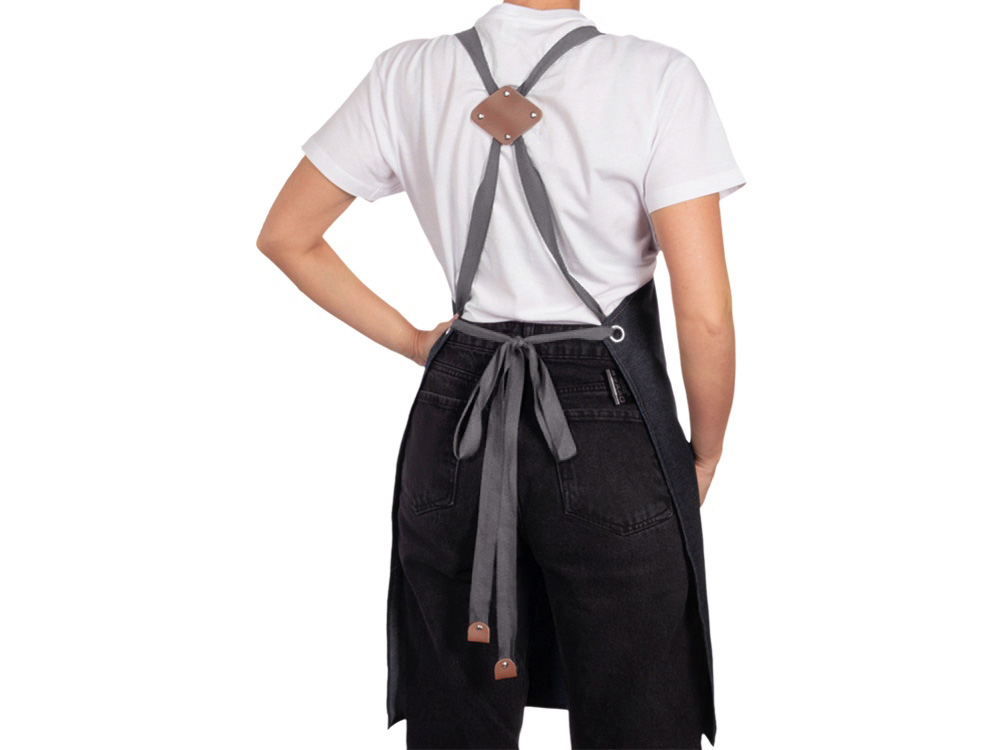 Джинсовый фартук с карманами Fry, черный