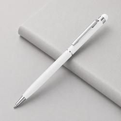 Ручка-стилус шариковая Jucy Soft с покрытием soft touch, белый (Р)