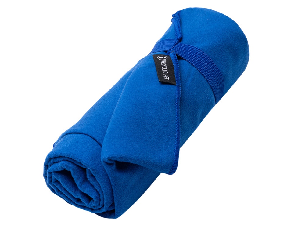 Легкое полотенце Gulpi из микрофибры RPET с ремешком для складывания, 38*68 см, королевский синий Легкое полотенце Gulpi из микрофибры RPET с ремешком для складывания, 38*68 см, королевский синий