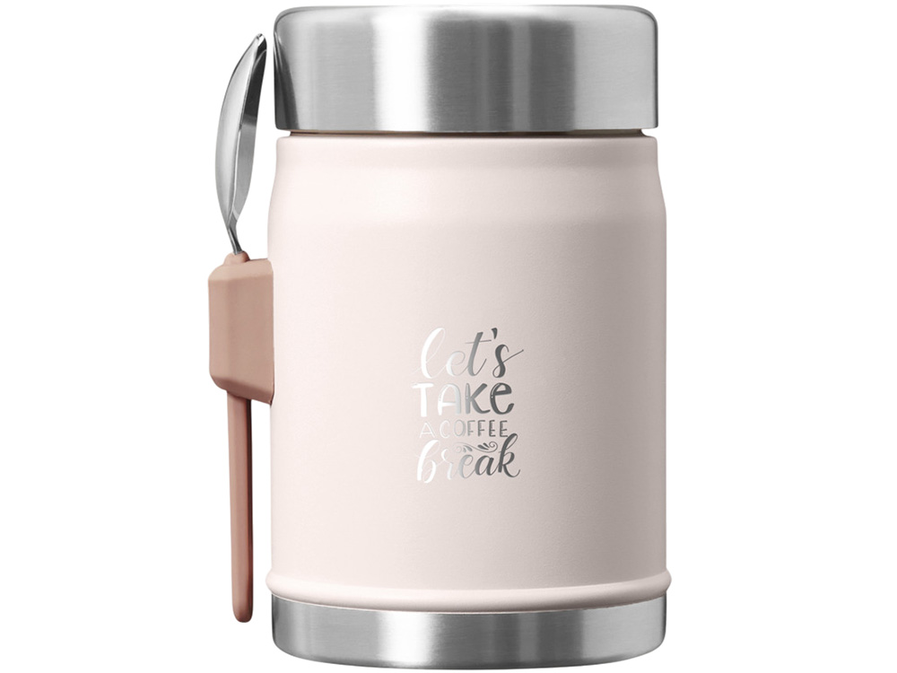 Банка для еды объемом 400 мл с ложкой-вилкой Stanley Legendary - Light pink Банка для еды объемом 400 мл с ложкой-вилкой Stanley Legendary - Light pink