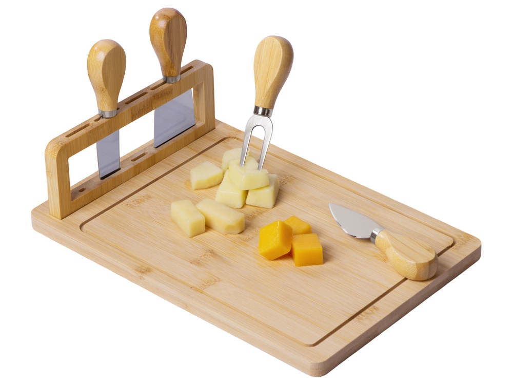 Набор для сыра из бамбука со съемной подставкой Camembert Набор для сыра из бамбука со съемной подставкой Camembert