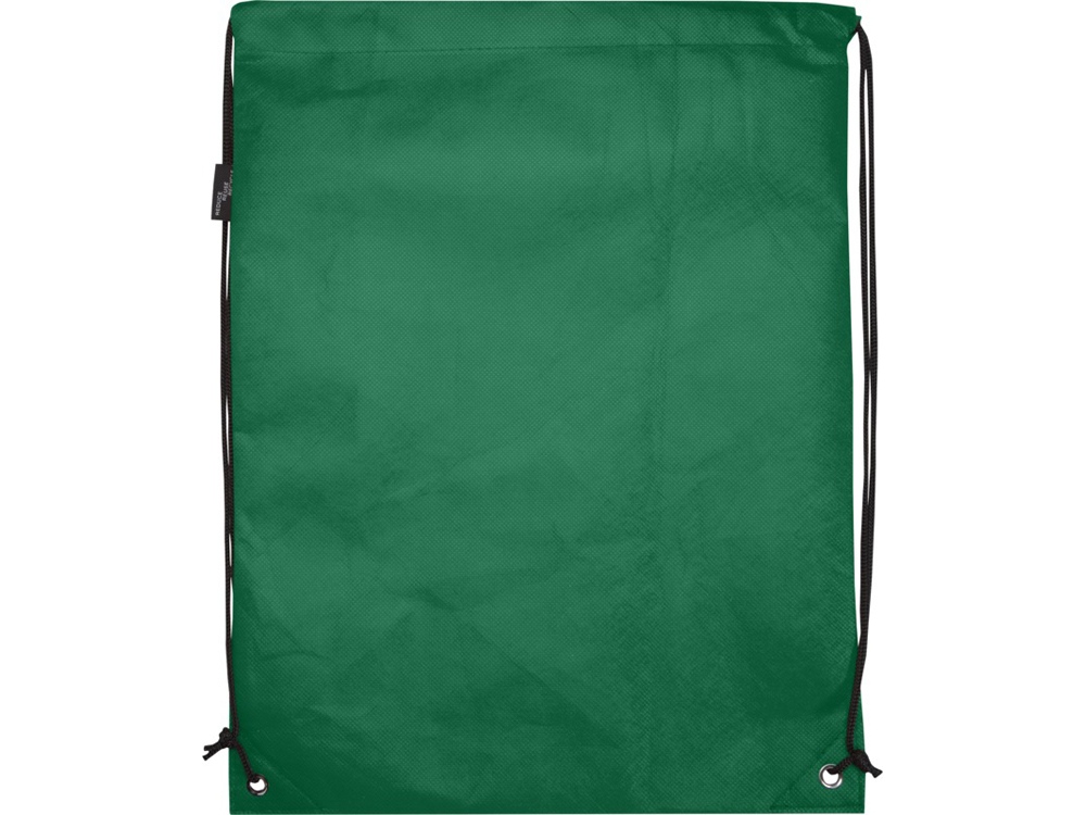 Рюкзак-мешок  на шнурке Evergreen из переработанного нетканого материала, зеленый