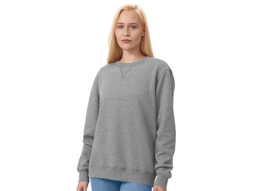 Свитшот Lisbon унисекс, серый меланж