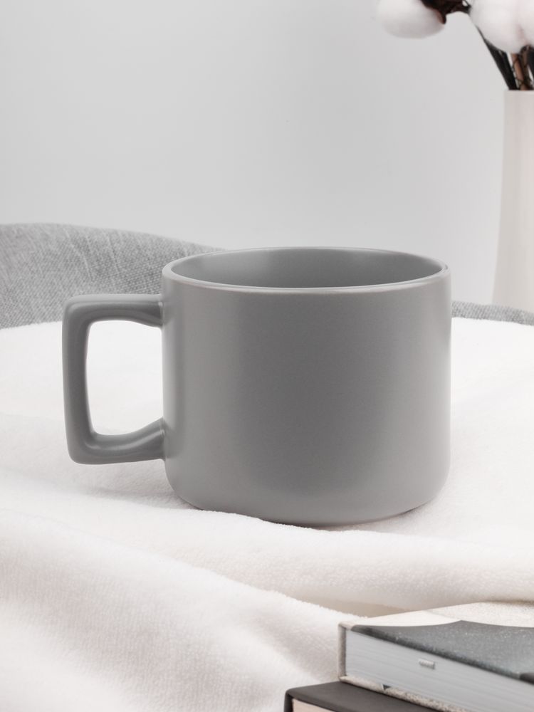 Чашка Jumbo в коробке матовая, светло-серая