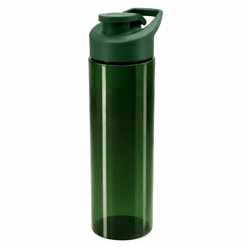 Пластиковая бутылка Ronny To Go с биркой, тёмно-зелёная