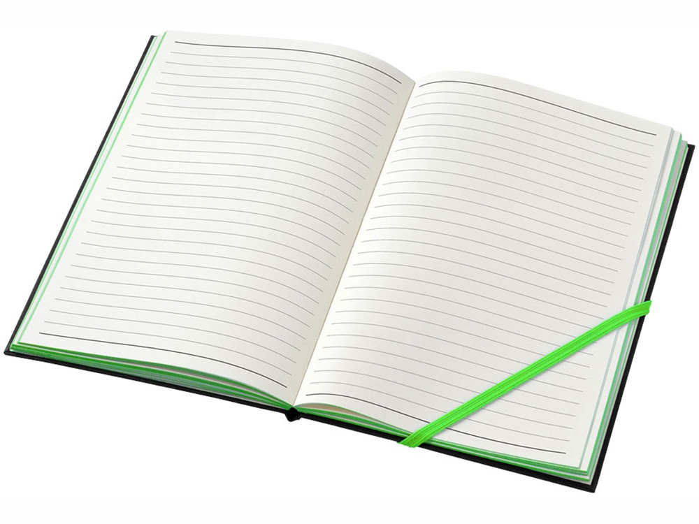 Блокнот А5 Travers, черный/зеленый