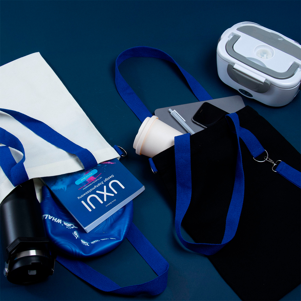 Сумка для покупок White GLOW 325 г/м² с ремувкой, красная/красная