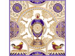 Платок Пасхальное яйцо-часы Петушок Платок Пасхальное яйцо-часы Петушок