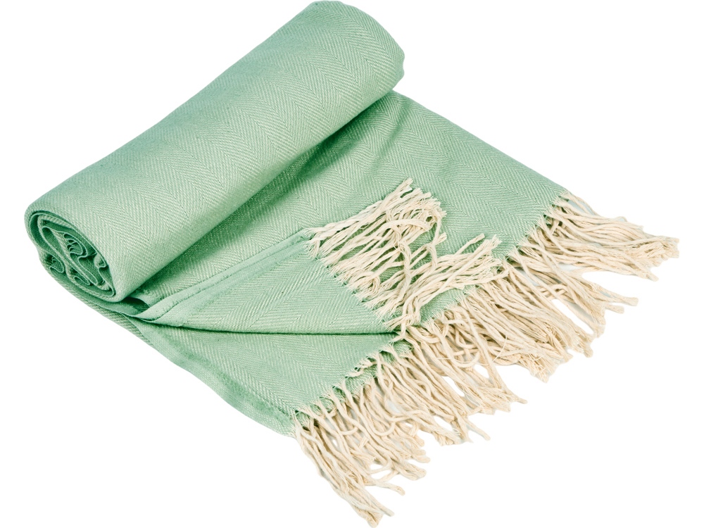 Плед Ёлочка 145х180 см. ПРЕМИУМ (зеленый однотонное)