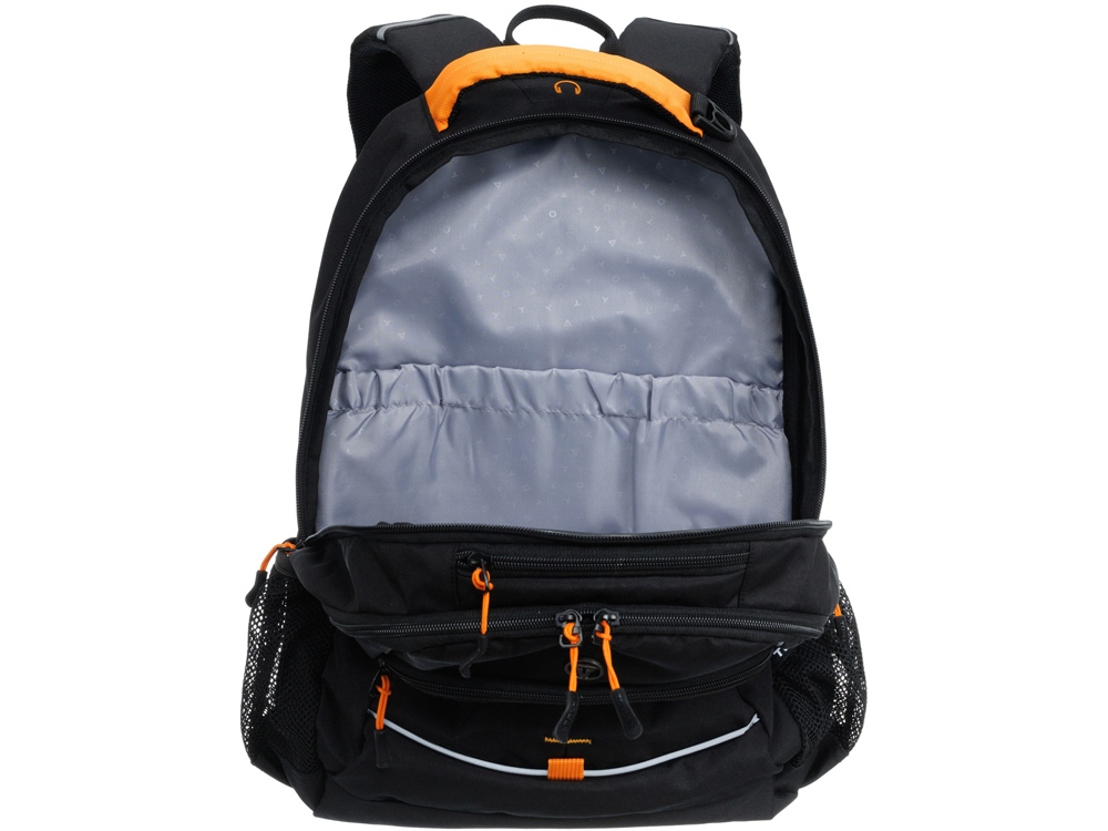 Рюкзак TORBER ROCKIT черный/оранжевый, полиэстер/добби, 32x15x46 см, 22 л Рюкзак TORBER ROCKIT черный/оранжевый, полиэстер/добби, 32x15x46 см, 22 л