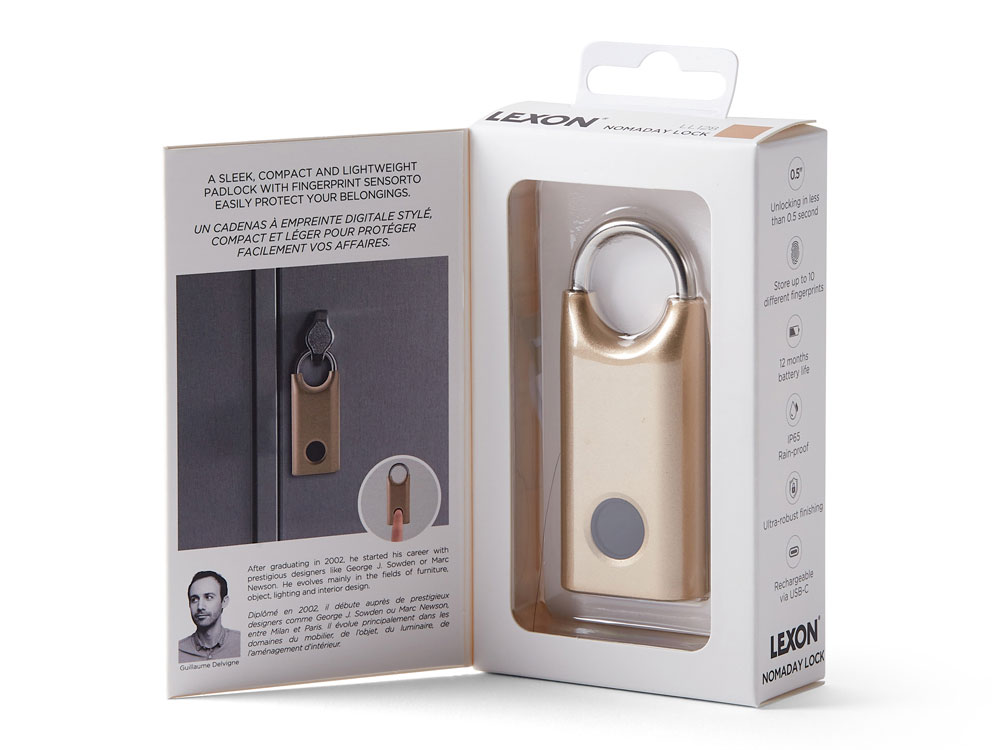 Замок с сенсором Noma Lock, темно-синий