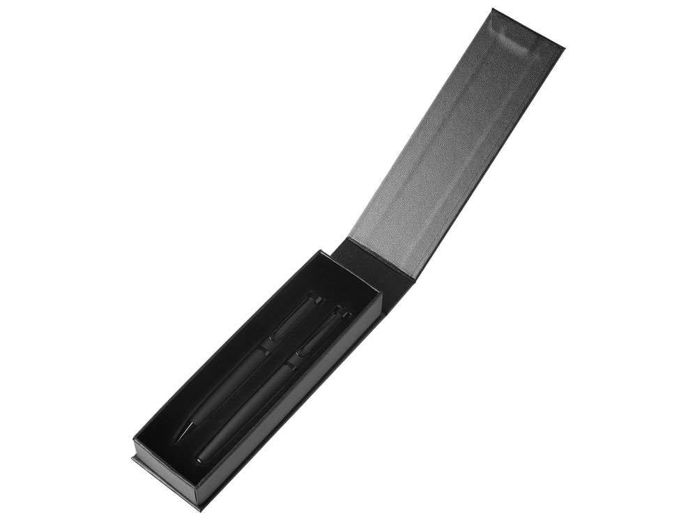 Подарочный набор из 2-х ручек Black Lama soft-touch, черный