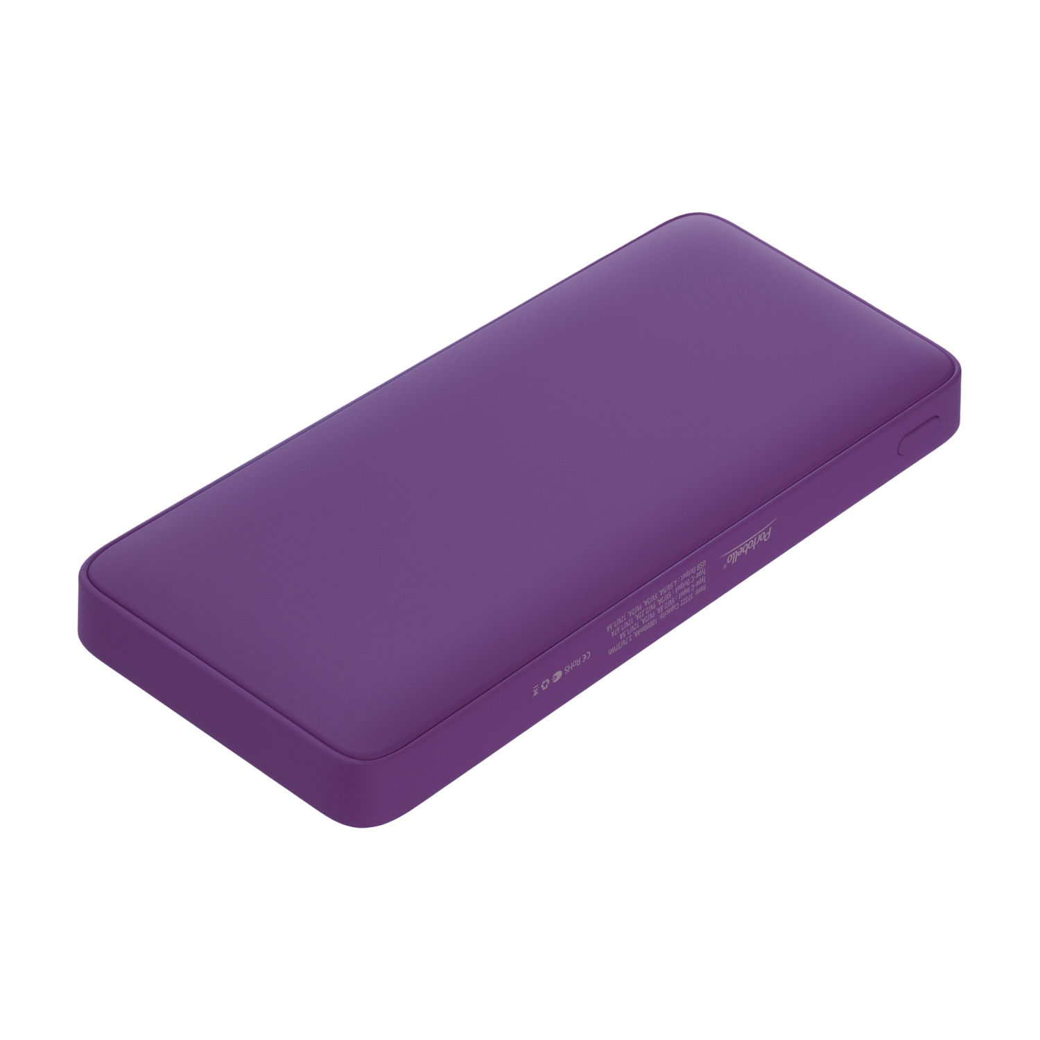 Внешний аккумулятор с подсветкой Анкор Плюс PD (Ancor PD Plus) 10000 mAh, фиолетовый