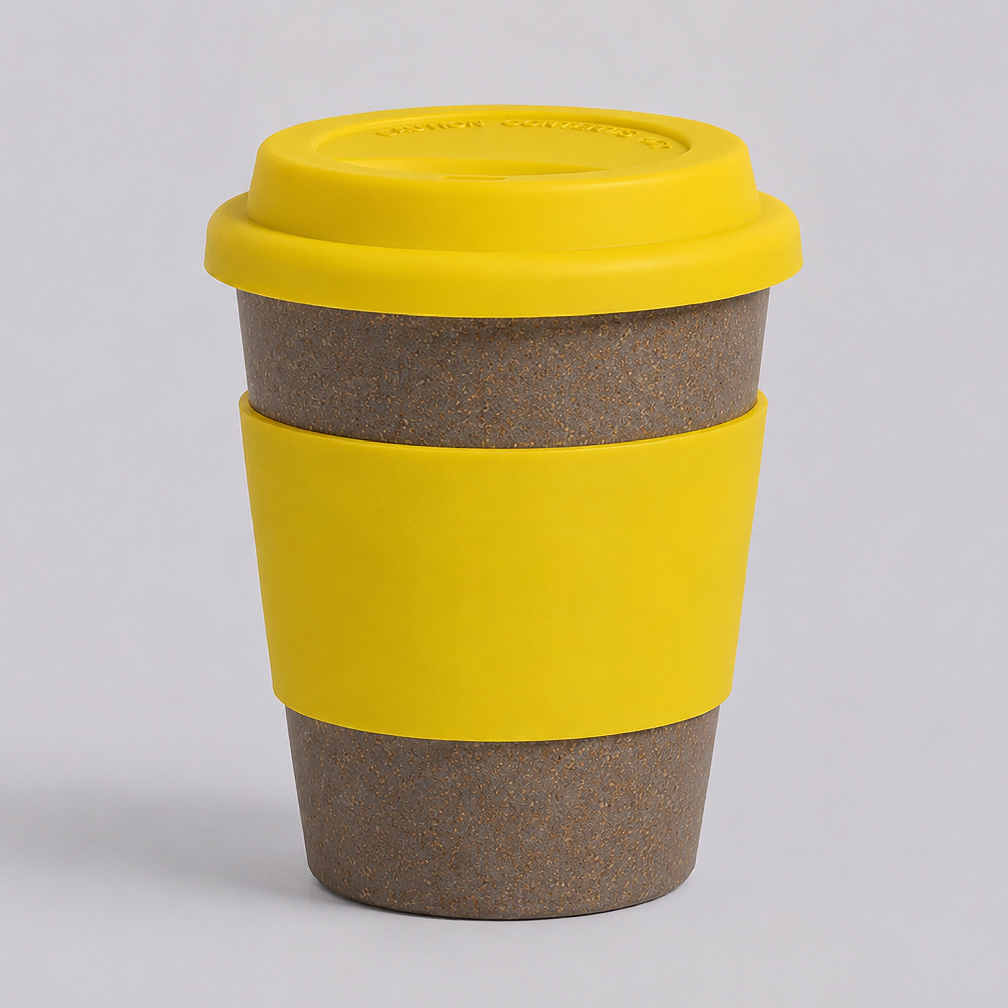 Стакан с силиконовой крышкой Café, желтый