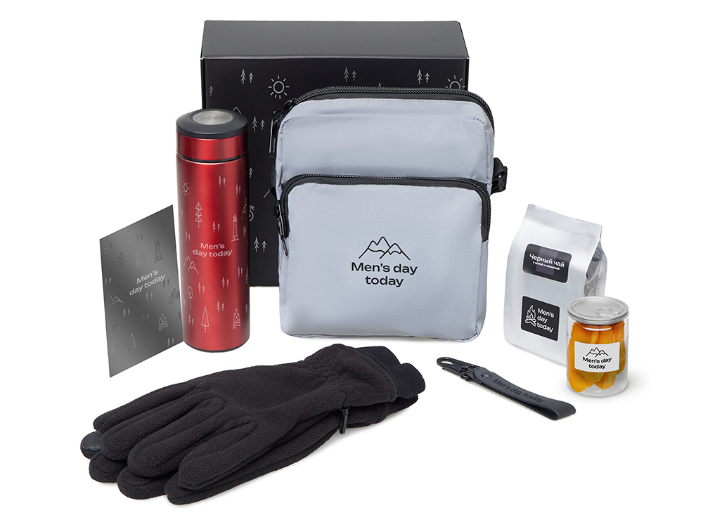 Подарочный набор Re:m. Step с термосом, перчатками и сумкой Подарочный набор Re:m. Step с термосом, перчатками и сумкой