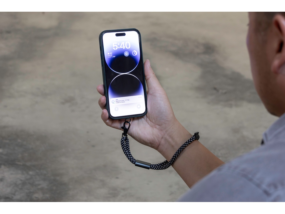 Ремешок-держатель для телефона на запястье Lany Wristband Eco, серый