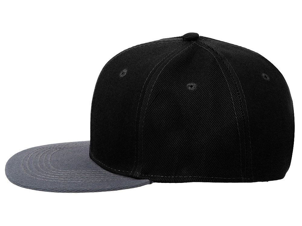 Бейсболка с прямым козырьком Los Angeles 2.0, черный/серый меланж