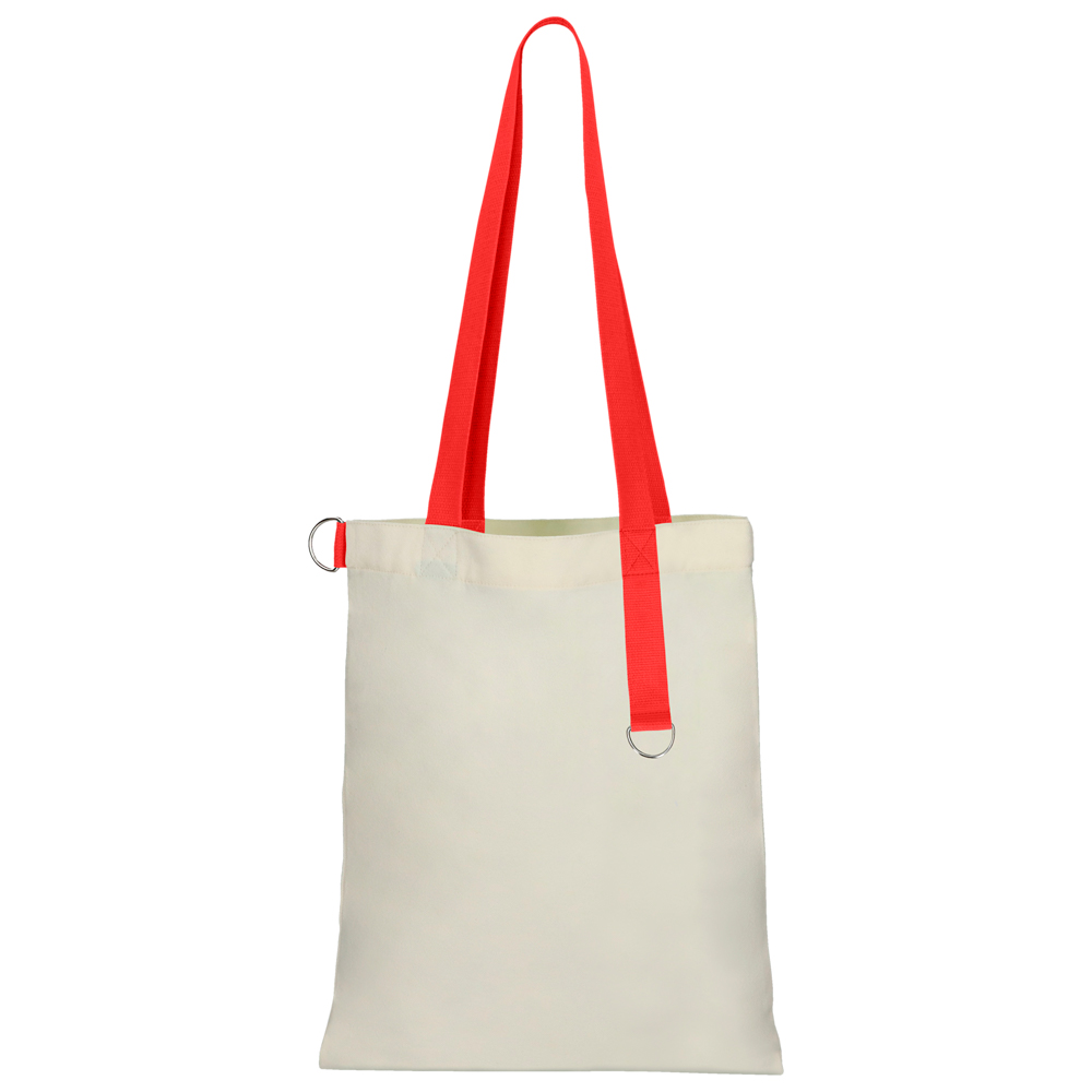 Сумка для покупок White GLOW 325 г/м² с ремувкой, красная/красная