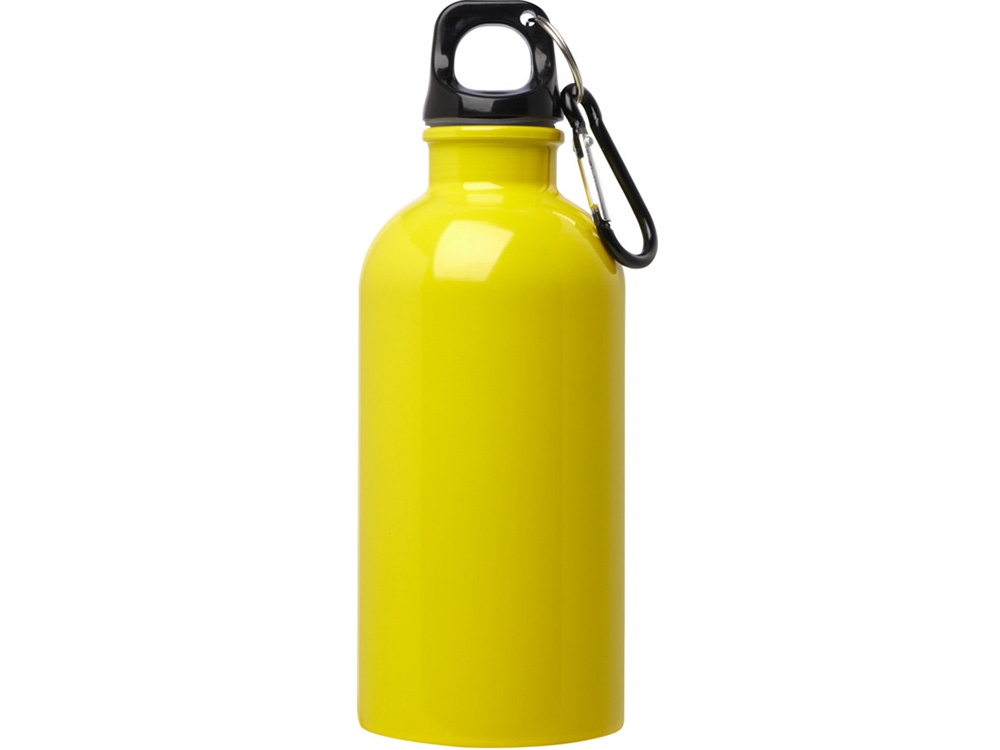 Одностенная бутылка для воды с карабином Oregon, изготовленная из нержавеющей стали, сертифицированной по стандарту RCS, объемом 400 мл - Желтый