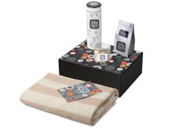 Подарочный набор Re:y. Warm с пледом, термосом и чаем