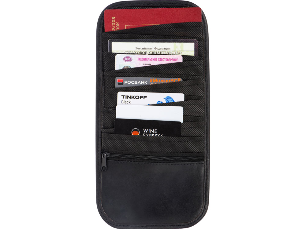 СD-холдер автомобильный на 12 CD с отделением на молнии