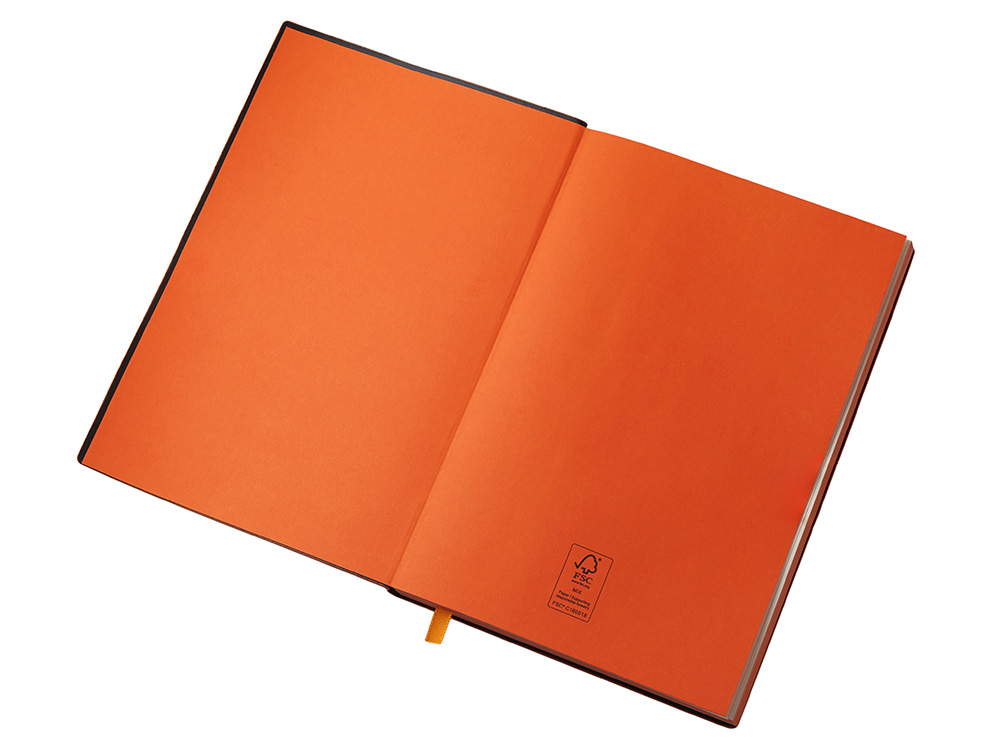 Блокнот C1 софт-тач, гибкая обложка, 128 листов, оранжевый