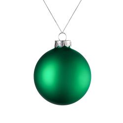 Елочный шар Finery Matt, 8 см, матовый зеленый Елочный шар Finery Matt, 8 см, матовый зеленый