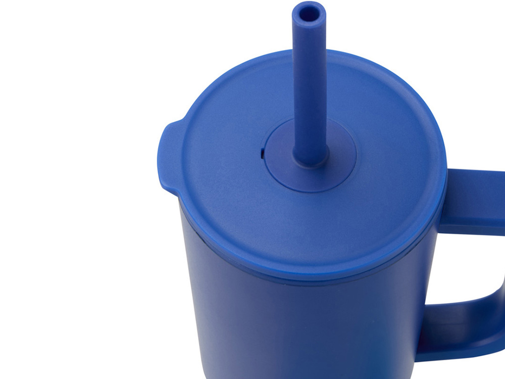 Brady термостакан с силиконовой трубочкой, объемом 900 мл, сертифицированный согласно RCS - Ярко-синий