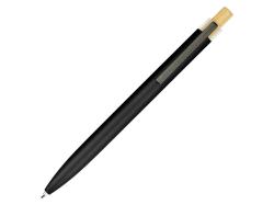 Ручка из переработанного алюминия Blossom, черный Ручка из переработанного алюминия Blossom, черный