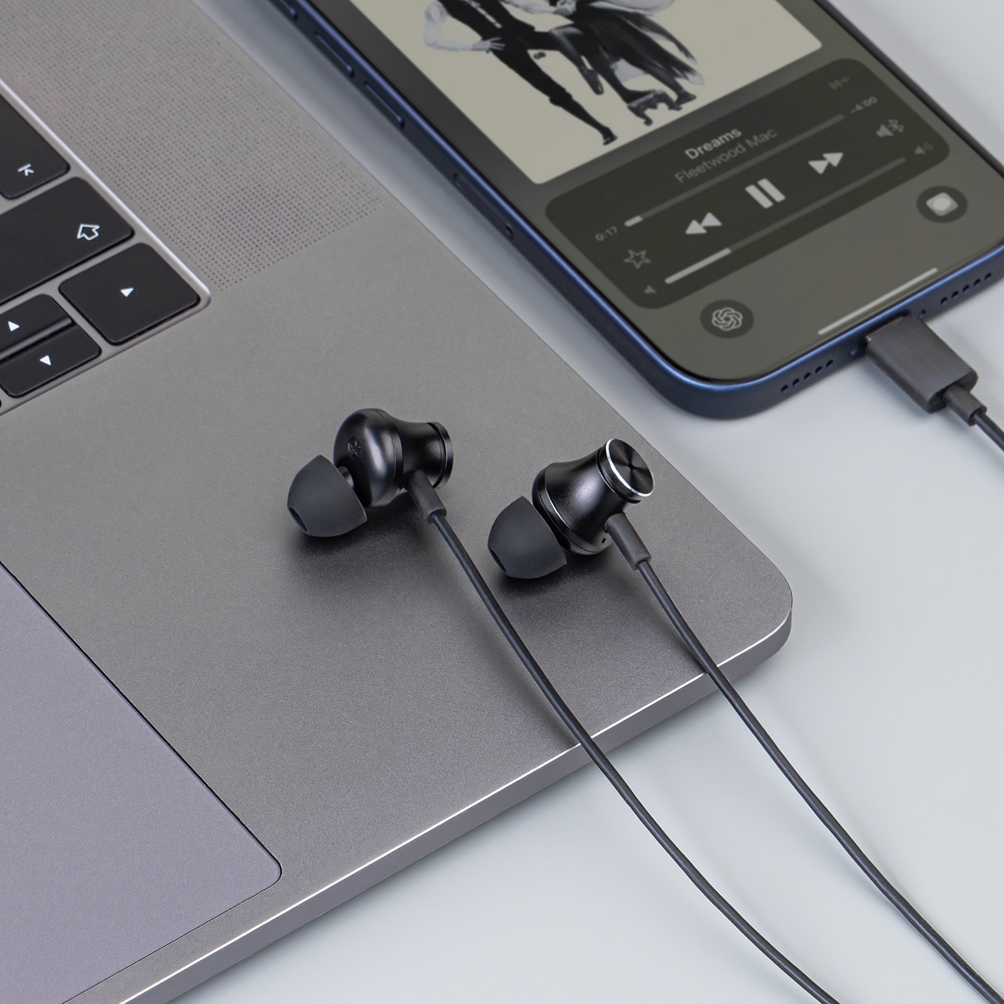 Стереогарнитура Stereo Aura ANC, USB-C, черный, Deppa