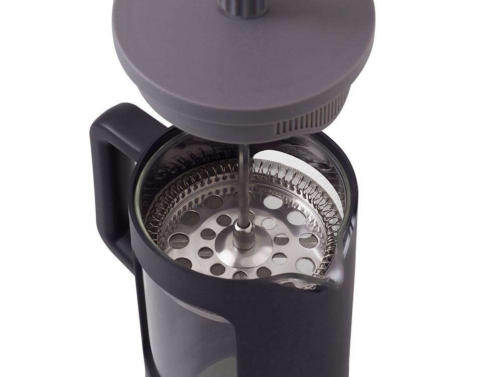 Френч-пресс Double Tone, черный-серый