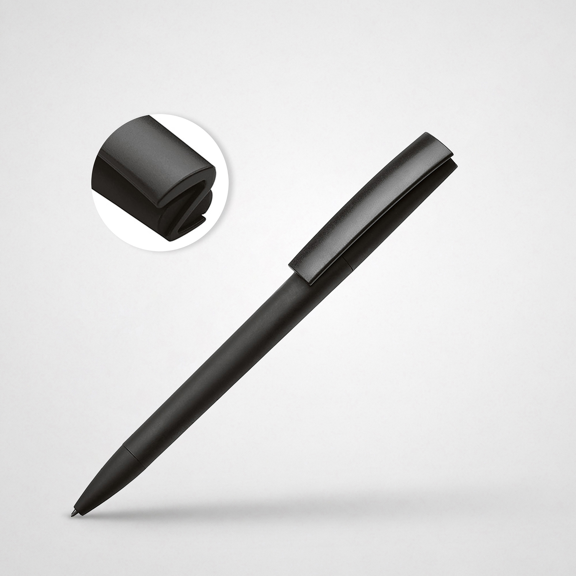 Ручка пластиковая soft-touch шариковая Zorro, черный
