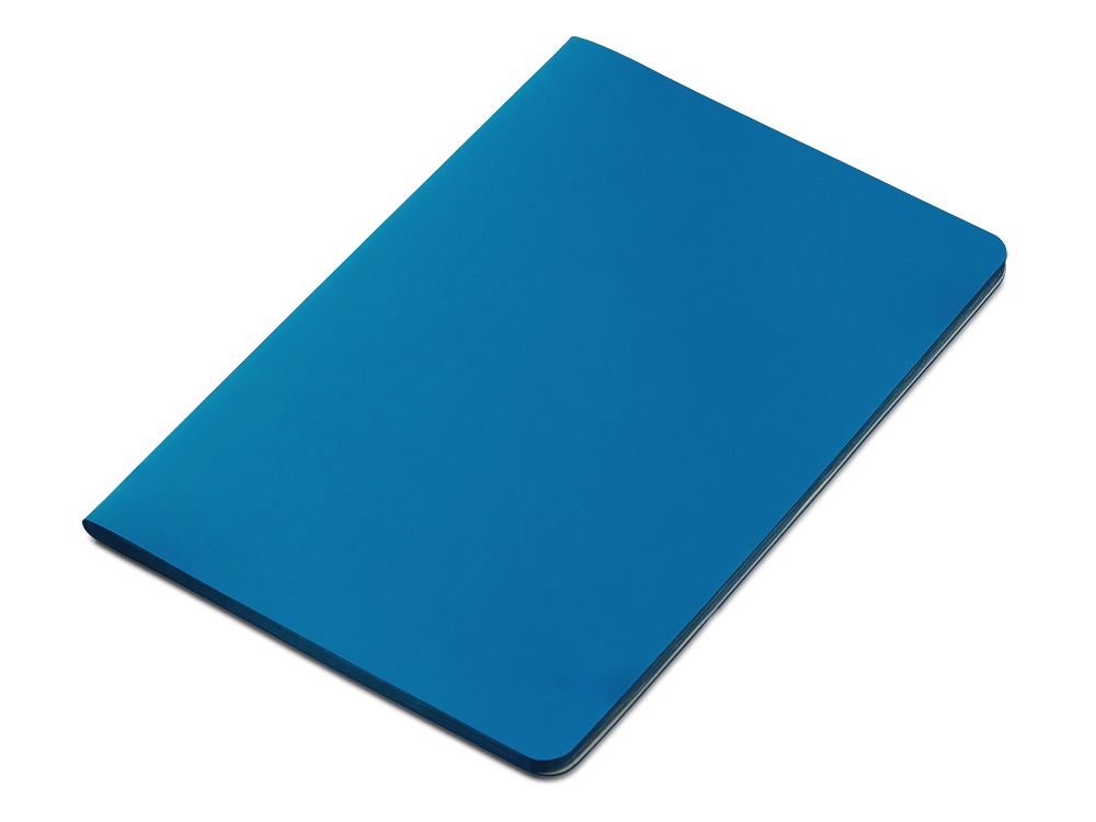 Блокнот Audrey А5 на сшивке в гибкой обложке софт-тач, синий