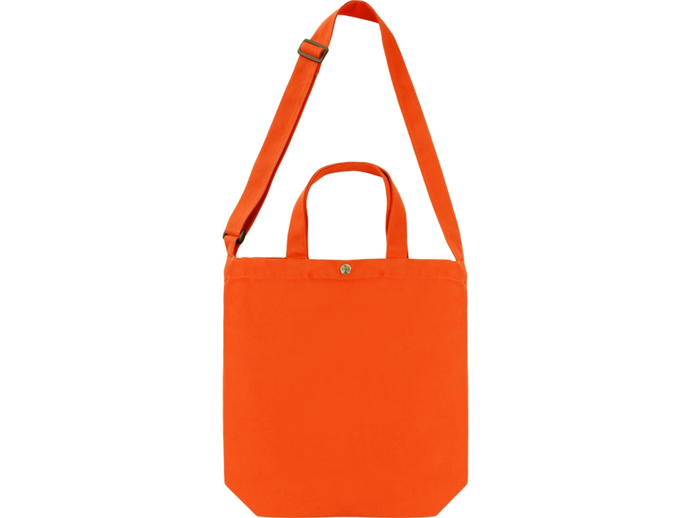 Сумка Helfer из хлопка на кнопке с регулирующейся лямкой, оранжевый Сумка Helfer из хлопка на кнопке с регулирующейся лямкой, оранжевый