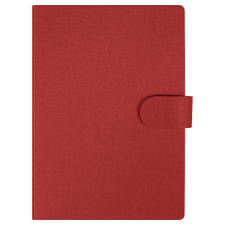 Блокнот А5 Tasmania, в твердой обложке со стикерами в линейку, красный