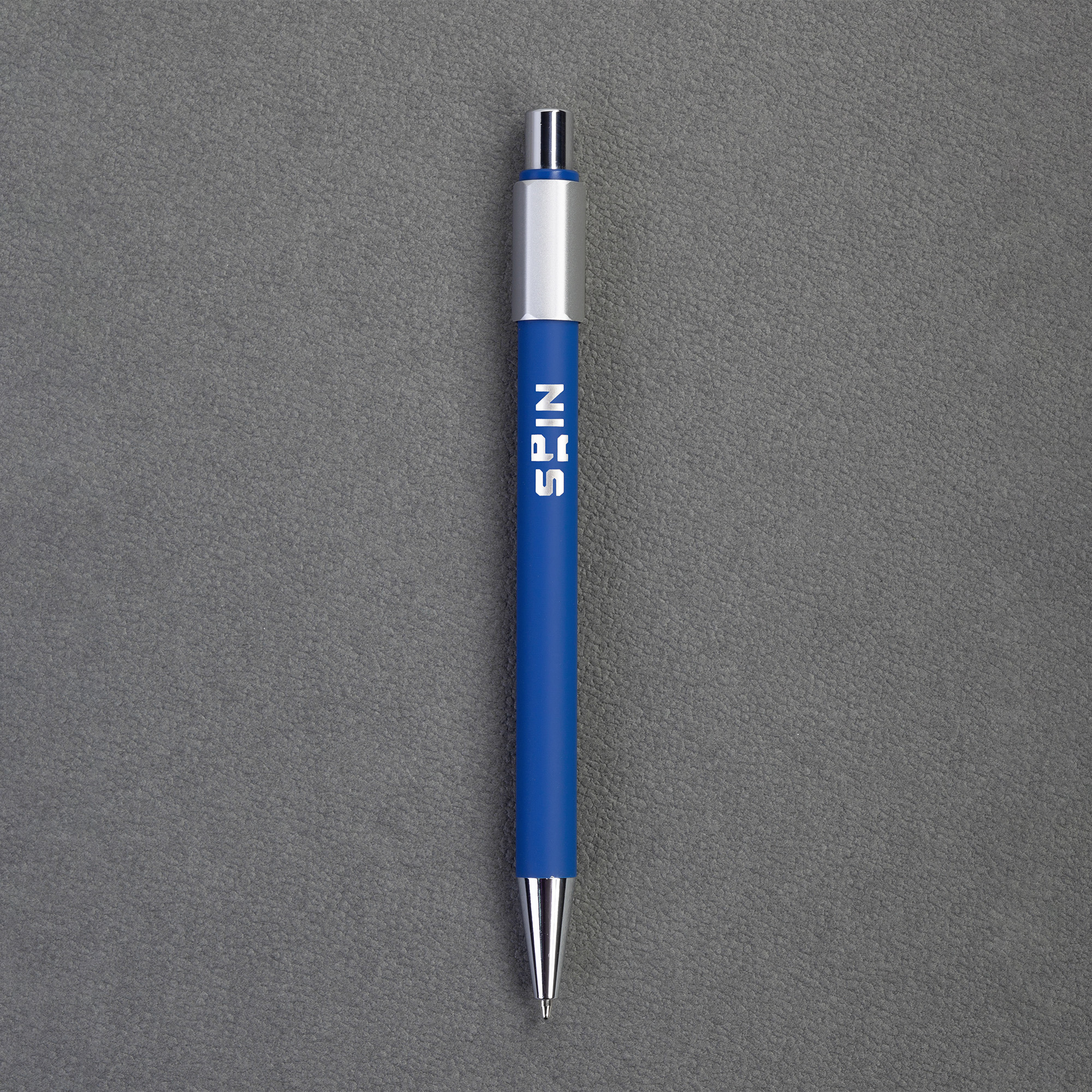 Ручка шариковая "Spin" с 6ти-гранным спиннером, покрытие soft touch