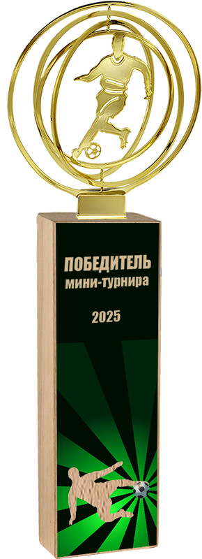 Награда на деревянном бруске с УФ-печатью по макету заказчика