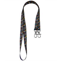 Ланъярд полноцветный Эл с двумя карабинами, 15 мм