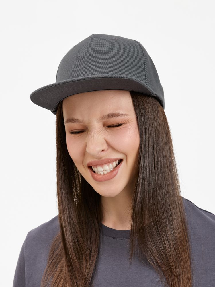 Бейсболка Epicore с прямым козырьком, серая