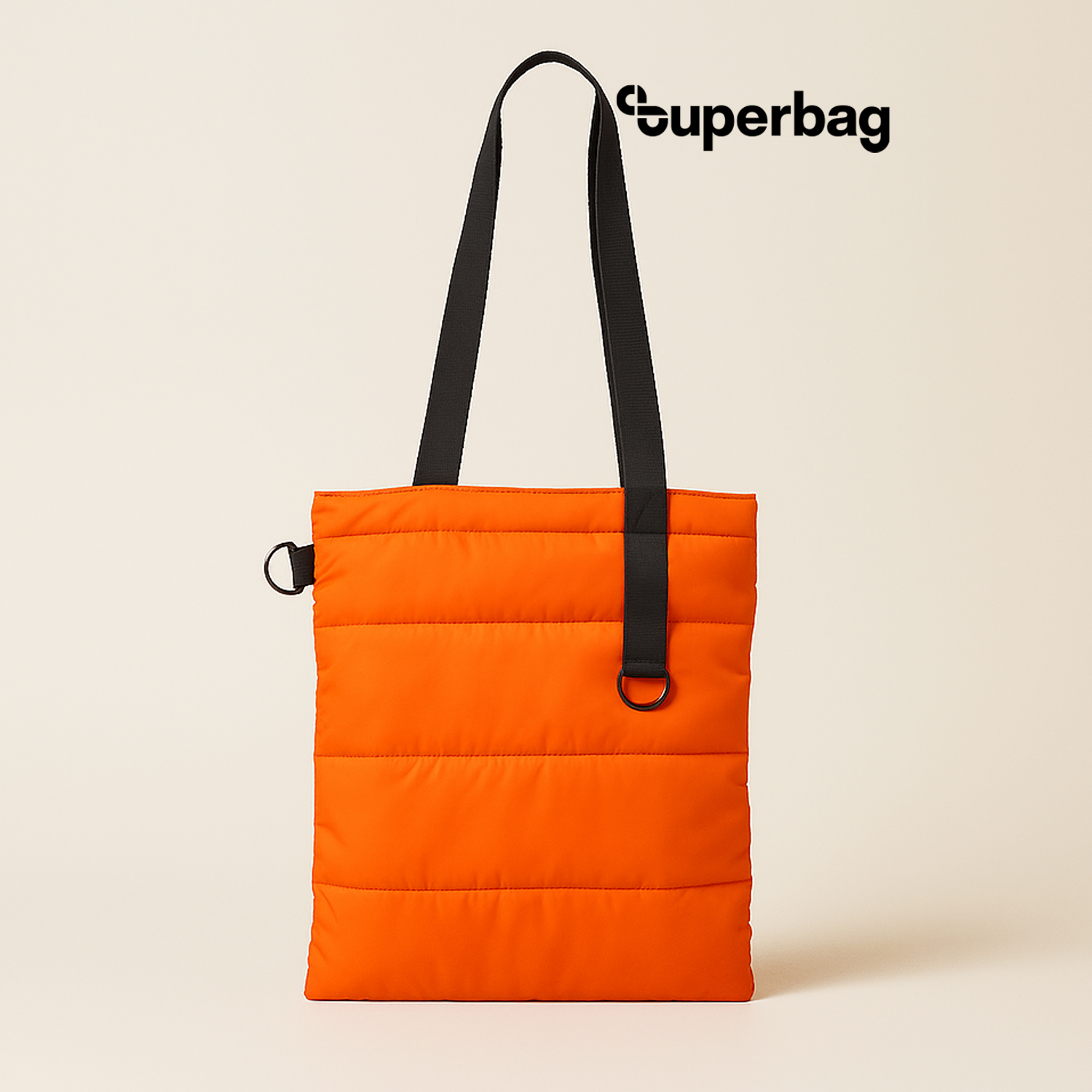 Шоппер Superbag Bubble, с кнопкой (оранжевый с черным) Шоппер Superbag Bubble, с кнопкой (оранжевый с черным)