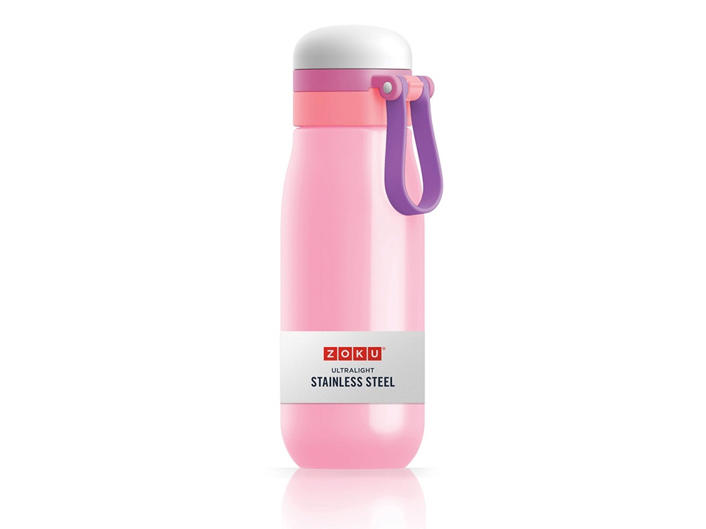 Бутылка вакуумная из нержавеющей стали 500 мл розовая