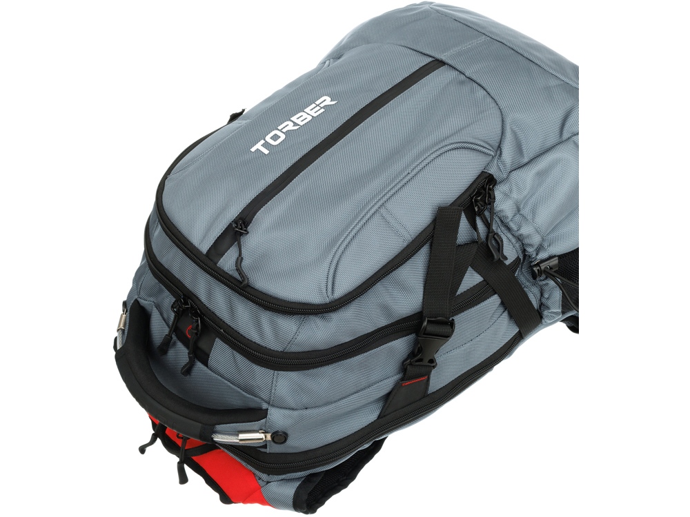 Рюкзак TORBER DRIVE с отделением для ноутбука 15, серый/красный, полиэстер 1680D, 36x17x50 см, 30 л Рюкзак TORBER DRIVE с отделением для ноутбука 15, серый/красный, полиэстер 1680D, 36x17x50 см, 30 л