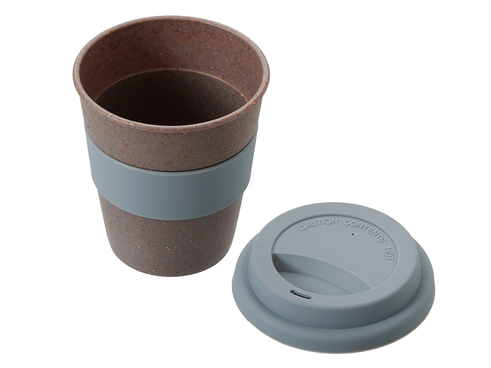 Стакан с силиконовой крышкой Café, серый Стакан с силиконовой крышкой Café, серый