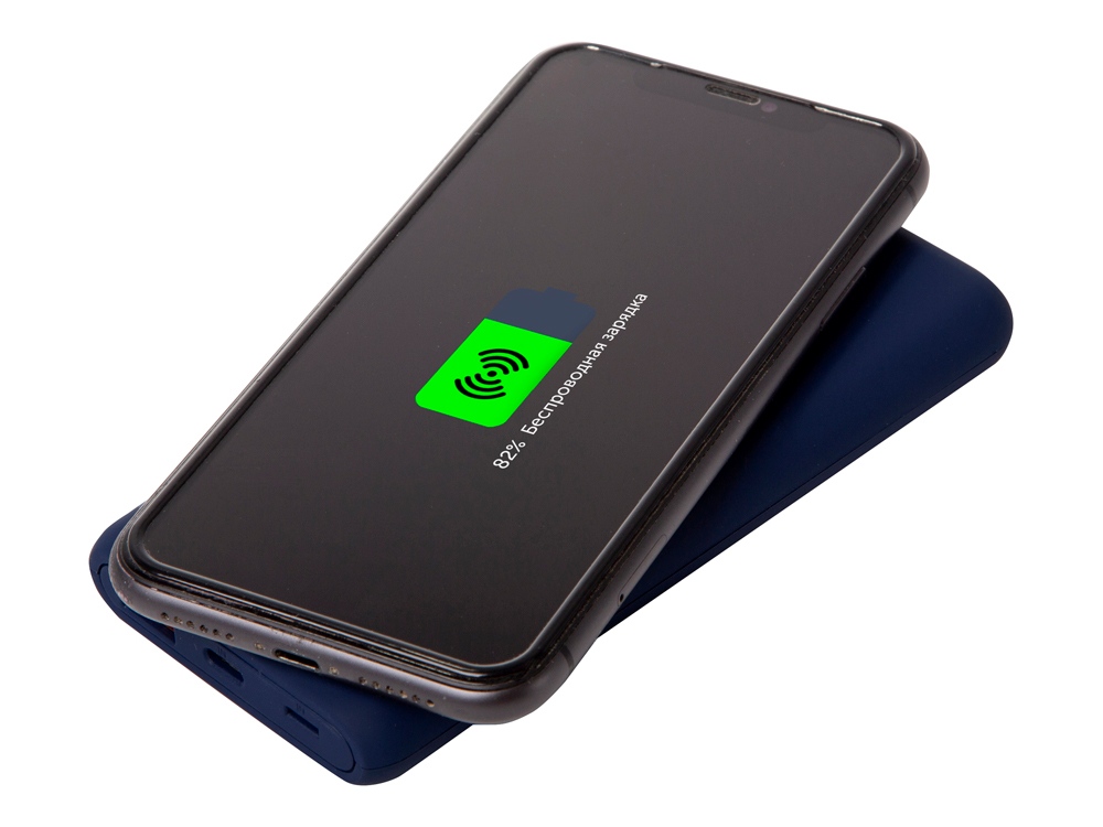 Внешний беспроводной аккумулятор c QC/PD Reload, 10000 mAh, темно-синий (Р)
