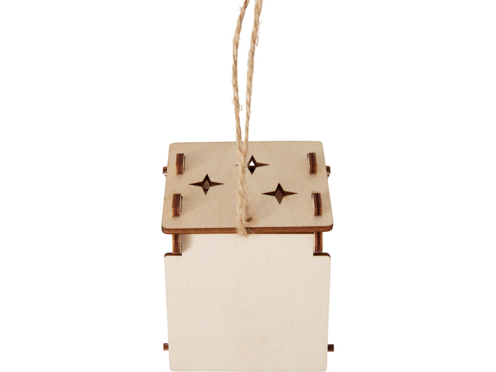 Подвеска с подсветкой домик (с мерцающей свечкой)