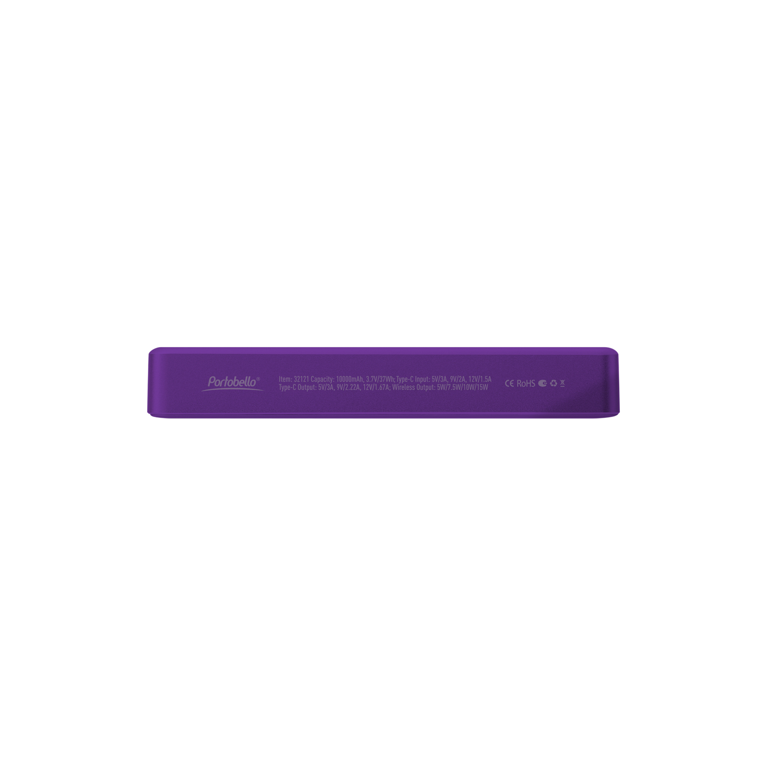 Внешний аккумулятор Атлантис Плюс PD (Atlantis PD Plus) 10000mAh с функцией беспроводной зарядки 15W, фиолетовый