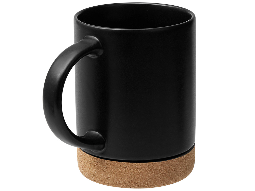 Кружка 450 мл с пробковым дном Корк & Бон, черный